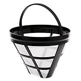 dewdat Filtro de cesta de repuesto reutilizable para cafetera de cono # 4, para filtros de cocina, ninja, adecuado para la mayoría de máquinas de café con goteo de 8 a 12 tazas