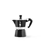 Bialetti - Moka Color: icónica cafetera espresso para estufa, hace café italiano real, tazas Moka Pot 6 (250 ml), aluminio, Negro, 6 Tazas