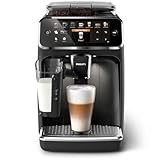 Philips Serie 5400 Cafetera Superautomática - Sistema exclusivo de Leche LatteGo, 12 tipos de café personalizables, Pantalla TFT, 4 Perfiles de Usuario, Negro (EP5441/50)