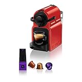 Krups Nespresso Rojo Inissia, Máquina de café espresso en cápsulas, Compacto automático, Presión 19 bar YY1531FD