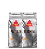 Delta Cafés - Café en Grano Platinum - 2 Paquetes de 1 Kg - Intensidad 12 - Mezcla de Granos de Café Arábica y Robusta con Tueste Natural - Muy Aromático Con Notas de Fruta Madura