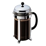 Bodum Chambord French Press 12 Cups 1.5 L Cafetera émbolo, Vidrio, plástico, Acero, Glänzend, 1.5 litros