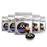 Tassimo Café L'OR Espresso Lungo Profondo, intensidad 8, 80 cápsulas (discos T) compatibles con la cafetera Tassimo Bosch, 5 paquetes de 16