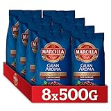Marcilla Gran Aroma Descafeinado Mezcla de Café en Grano | 500g x 8 unidades
