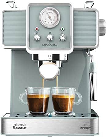 Cecotec Cafetera express Cumbia Capricciosa White. 19 Bares de presión,  Apta para café molido y cápsulas