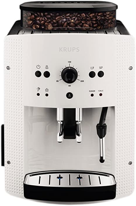Cafetera superautomática Krups EA819E10, Negro-Gris, 1'7 L, Café molido en