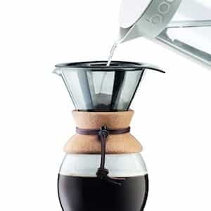 Portable Coffee Pour Over Maker Perfecto para el hogar o la oficina Filtro reutilizable Manual Coffee Dripper Brewer Verter sobre cafetera con soporte 